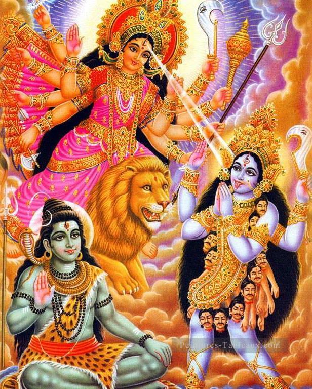 devi durga mata hindou déesse maa de Inde Peintures à l'huile